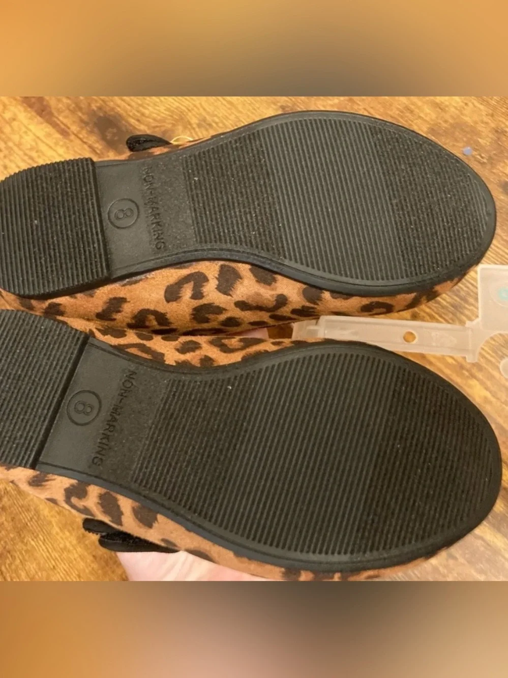 Toddler Addy Ballet Flats - Cat & Jack™ Tan animal print  Size 8T new
